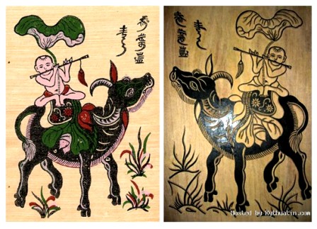 Singularidades de pintura popular de Dong Ho